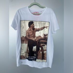 Men’s Bastille Pablo Escobar Sz Lrg NWOT Tshirt White